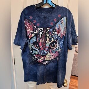Abstract cat tee // L